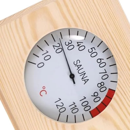 Bastutermometer & Hygrometer i Trä – Digital, ±1°C Noggrannhet, 26,7×14 cm