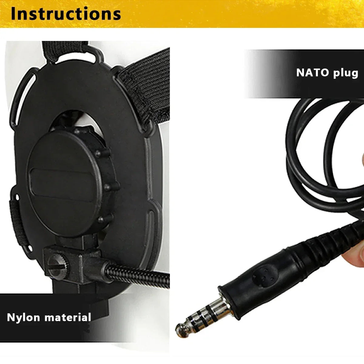 Tactical Communication Headphone Bowman Elite II Headset U94 PTT For Kenwood Baofeng UV-5R Radio Outdoor Hunting Accessories