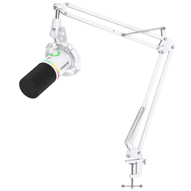 MAONO PD200X XLR/USB Dynamic Microphone for Gaming Recording Streaming Youtube Metal Mic with Software Tap-to-Mute Gain Knob