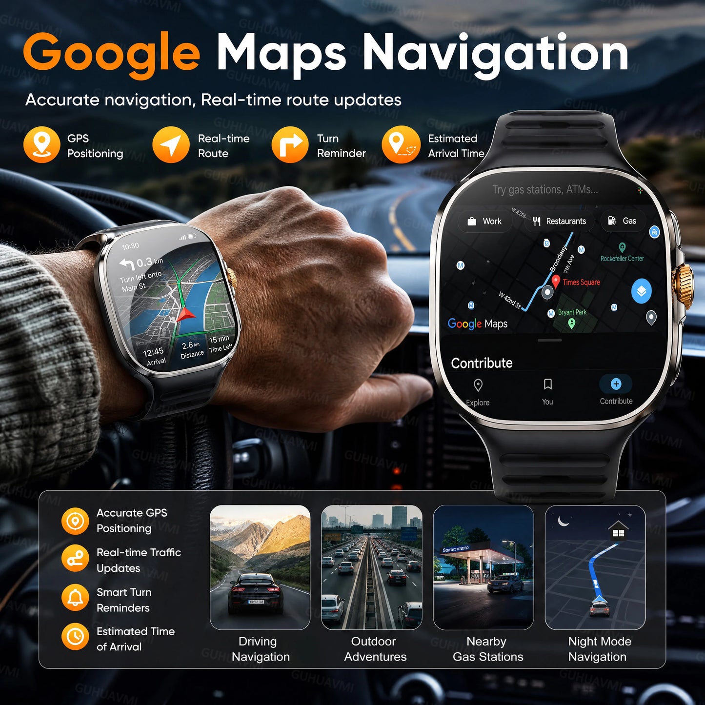 2026New 5G SIM Smart Watch 2.4" AMOLED 8+128GB GPS+NFC WIFI 1000W HD Camera IP68Waterproof Health Monitor Android Smartwatch Men