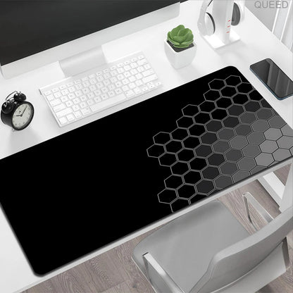 900x400 Geometric Art Large Gaming Mouse Pad Gamer Big Mouse Mat Computer Gaming Locking Edge MousePad Keyboard Desk Mice Pads