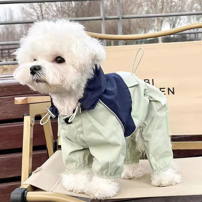 Autumn Winter Waterproof Dog Clothes Outdoor Windproof Dog Raincoat Warm Pet Clothes for Small Medium Dogs Comfy Puppy Clothes