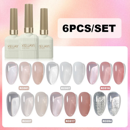 XEIJAYI 6Pcs 15Ml Nail Gel Polish Set Perfect For Soak Off Gel Nail Polish Or Home & Salon Nail Art Diy
