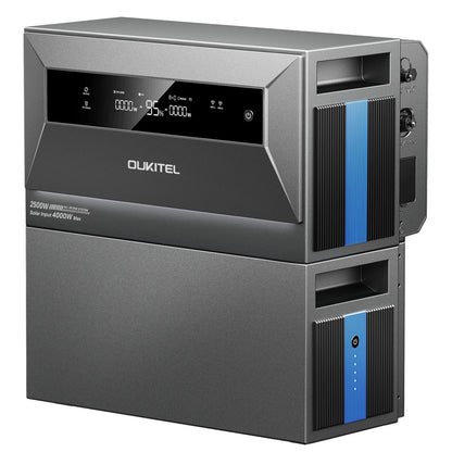 OUKITEL EP2500 Balkong Solcells- & Energilagringssystem – LiFePO4 2048–6144Wh, 4000W PV, 800–2500W On/Off-Grid, IP65, EU-lager (Tyskland)