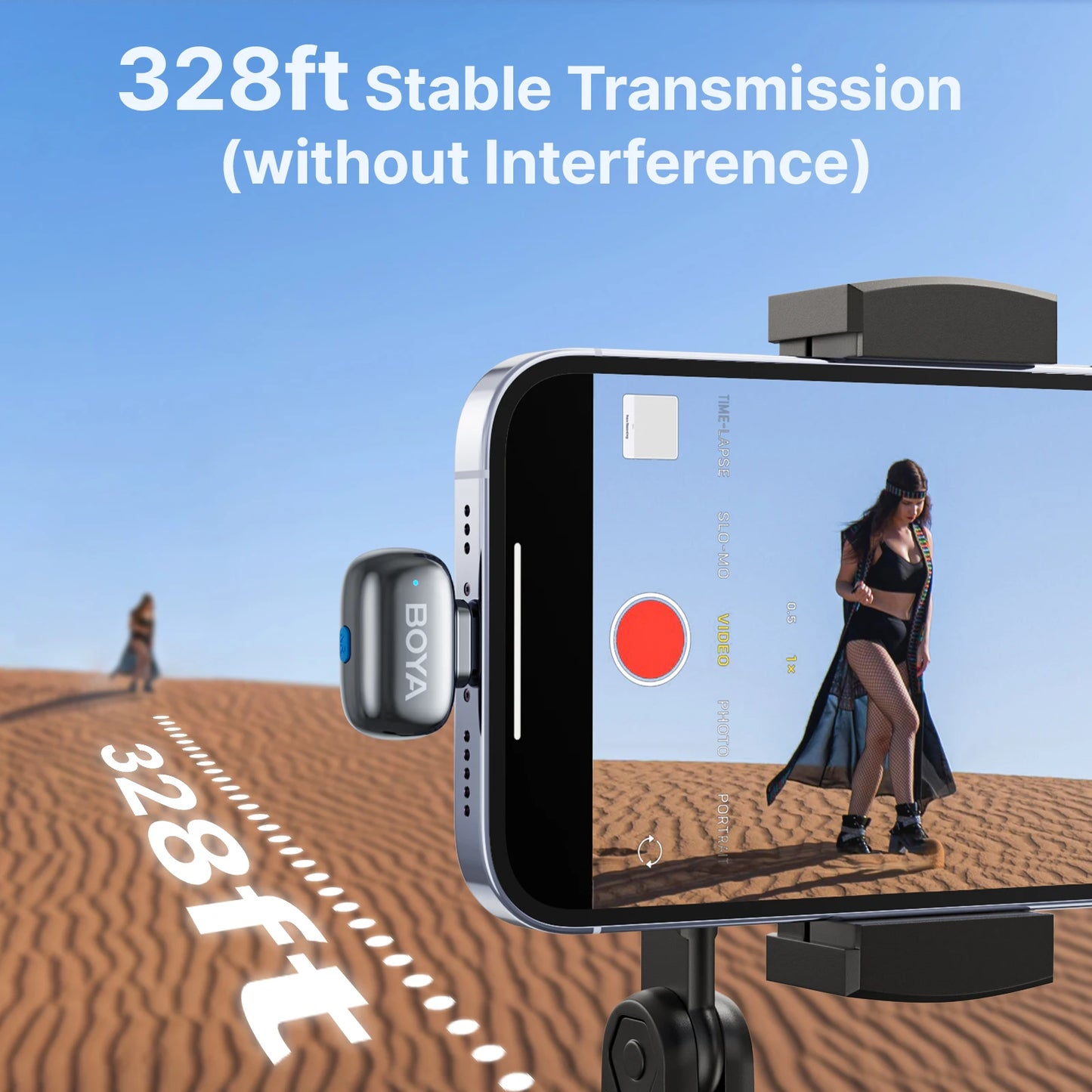 BOYA Mini 2 Wireless Lavalier Microphone AI Noise Reduction Mini Mic for iPhone 6-14/15-17 USB-C Android Phone Video Recording