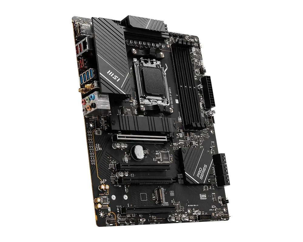 AMD B650 MSI PRO B650-P WIFI Motherboard AM5 CPU Support Ryzen 7 9800X3D 7 7800X3D 9 7950X 7 7700X 5 7600X Ram DDR5 M.2 ATX PC
