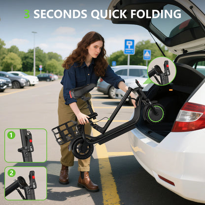 AOVOPRO S2/S2Pro hopfällbar elscooter med sits och korg