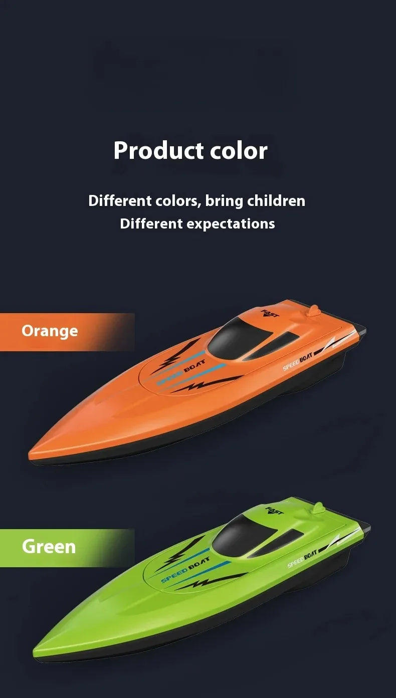 2.4G Remote Control Speed Boat for Kids – Fast Electric RC Boat Toy with Dual Motor, Waterproof Model for Pool & Outdoor Play