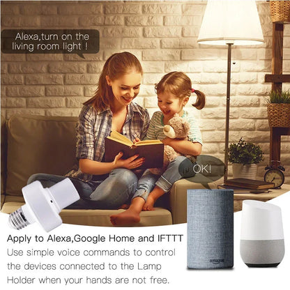 WiFi Smart Lampadapter E27/E26 – Tuya & Smart Life, Timer, Alexa & Google Home (Kundanpassad)