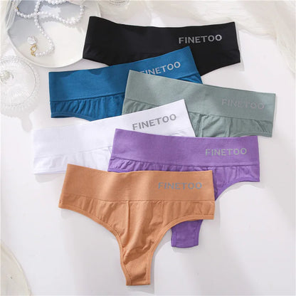 FINETOO 2PCS/Set M-2XL Bodyshaper G-String Panties Women Slim Underwear Female Lingerie Sexy Lady Thongs High Waist Underpants