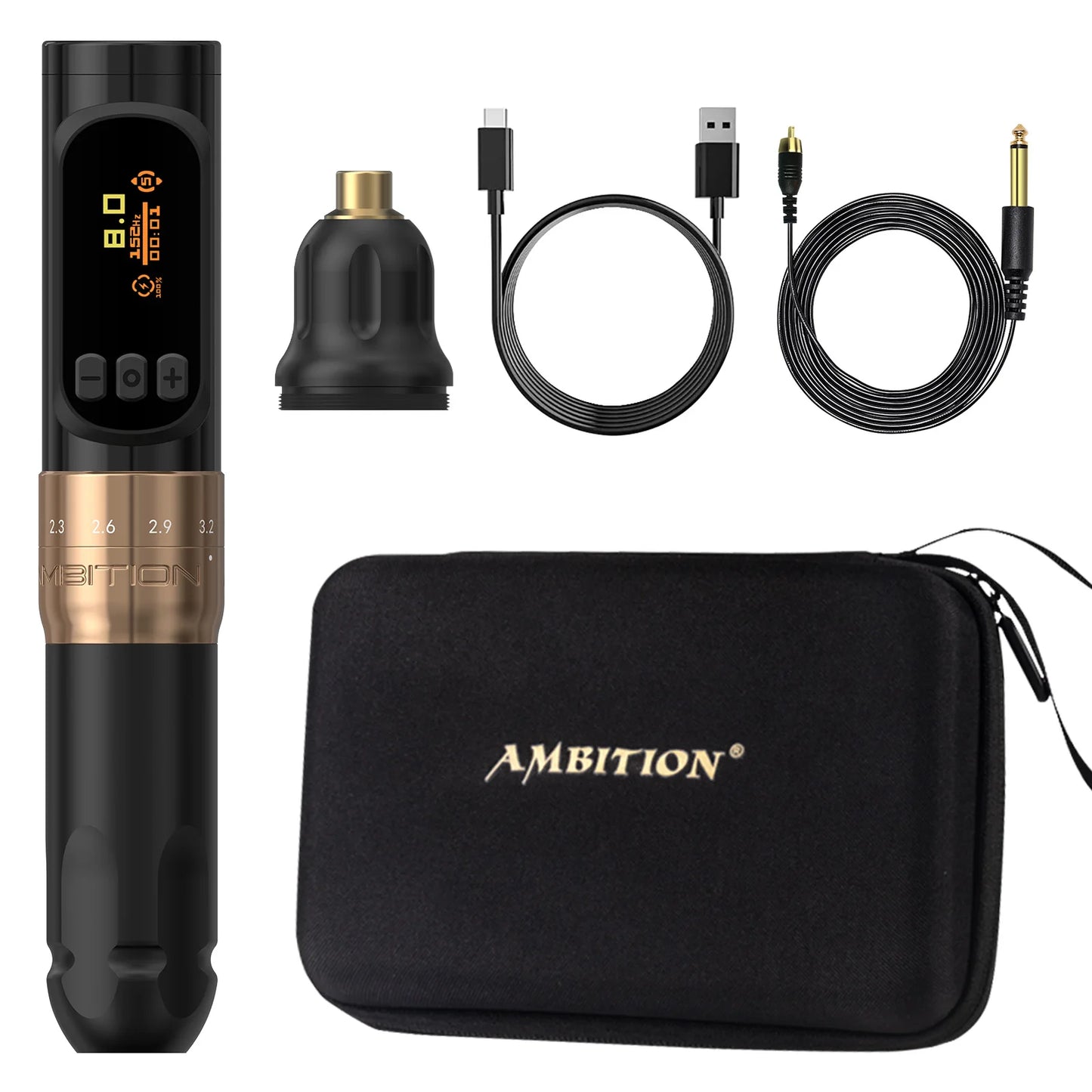 Ambition Sally 270 Wireless Tattoo Machine Adjustable Stroke 2.0-3.5mm Permanent Makeup Rotary Pen Coreless Motor Tattoo Suppy