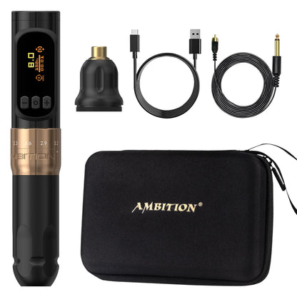Ambition Sally 270 Wireless Tattoo Machine Adjustable Stroke 2.0-3.5mm Permanent Makeup Rotary Pen Coreless Motor Tattoo Suppy