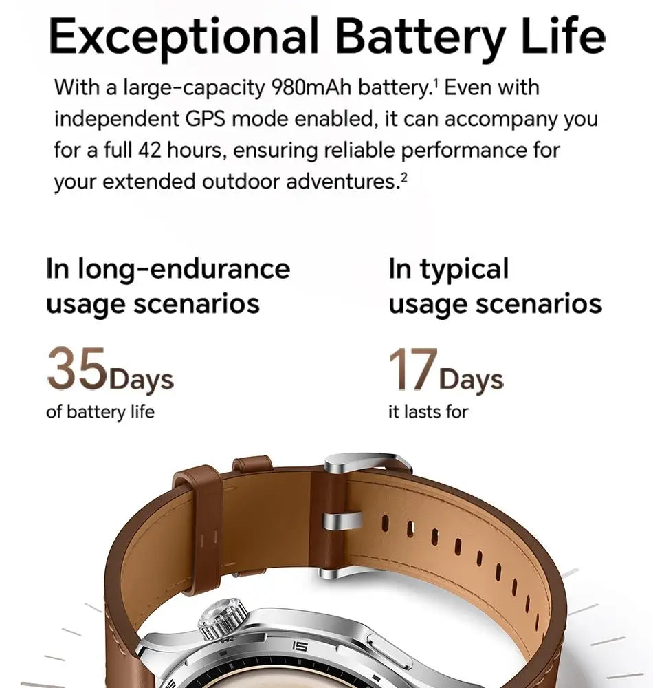 Honor Watch 6 new Smartwatch 1.46" AMOLED Up to 35 days battery life Over 120 training and health modes 5ATM waterproof, IP69 protection, Bluetooth 5.4