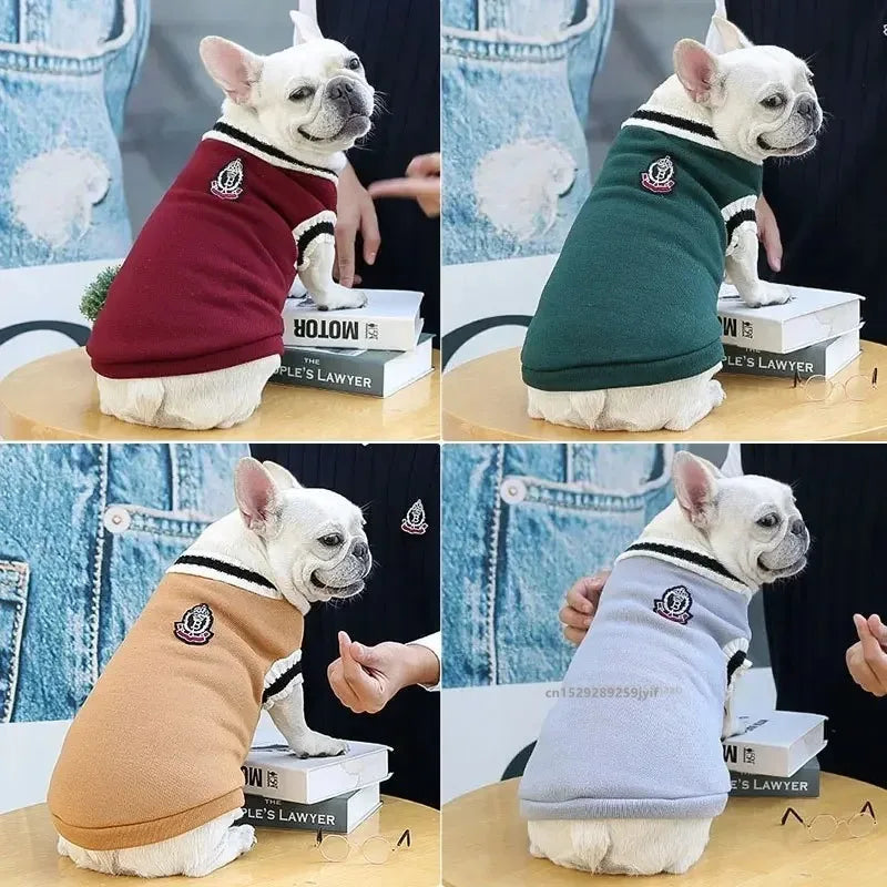Cat Dog Sweater V-neck Pullover Winter Pet Clothes for Small Dogs Cat Vest Puppy Jacket Pet Cat Clothing Kitty Costume