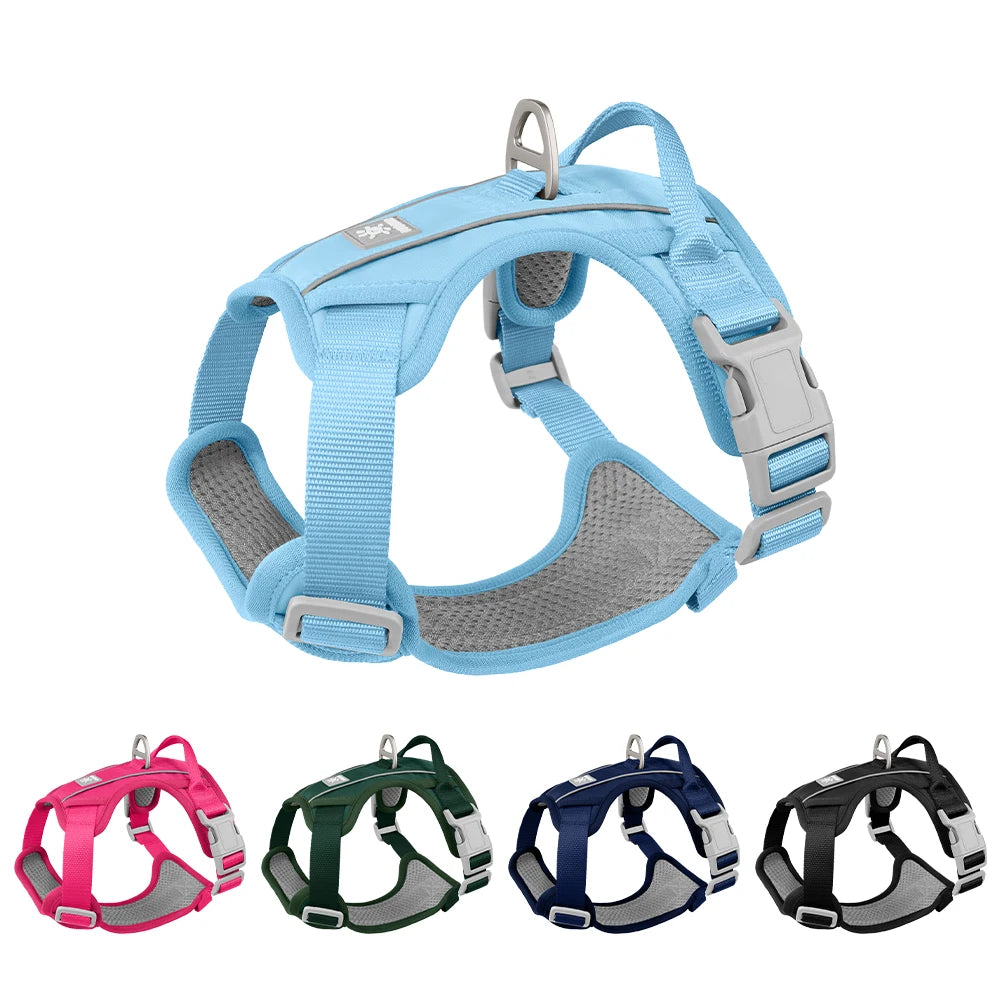 Reflekterande No-Pull Hundsele – Ergonomisk Oxford-väst med Handtag, S–XL, 5 Färger