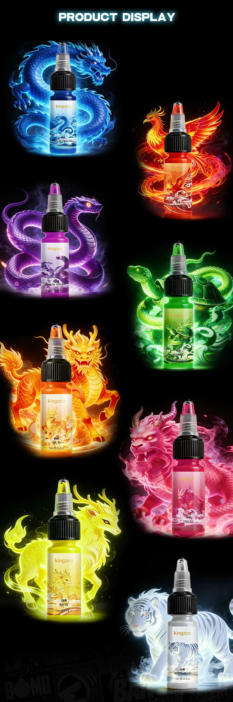 UV Airbrush Tattoo Ink 15ml Fluorescent Body Paint for Festival Waterproof Temporary Tattoo Last 3–7 Days Skin Safe Easy Removal