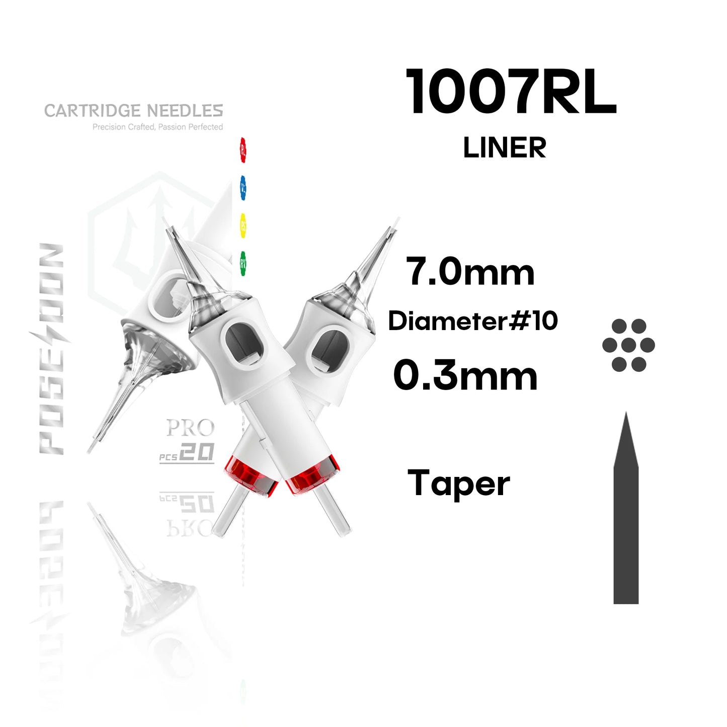 20Pcs POSEIDON V6 PRO MAX Tattoo Needles Disposable Safty Permanent Makeup Tattoo Cartridge Needles For Tattoo Machine