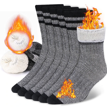 3-pack Merino Ullstrumpor Unisex – Tjocka, Varma Vinterstrumpor för Vandring, Arbete & Sport