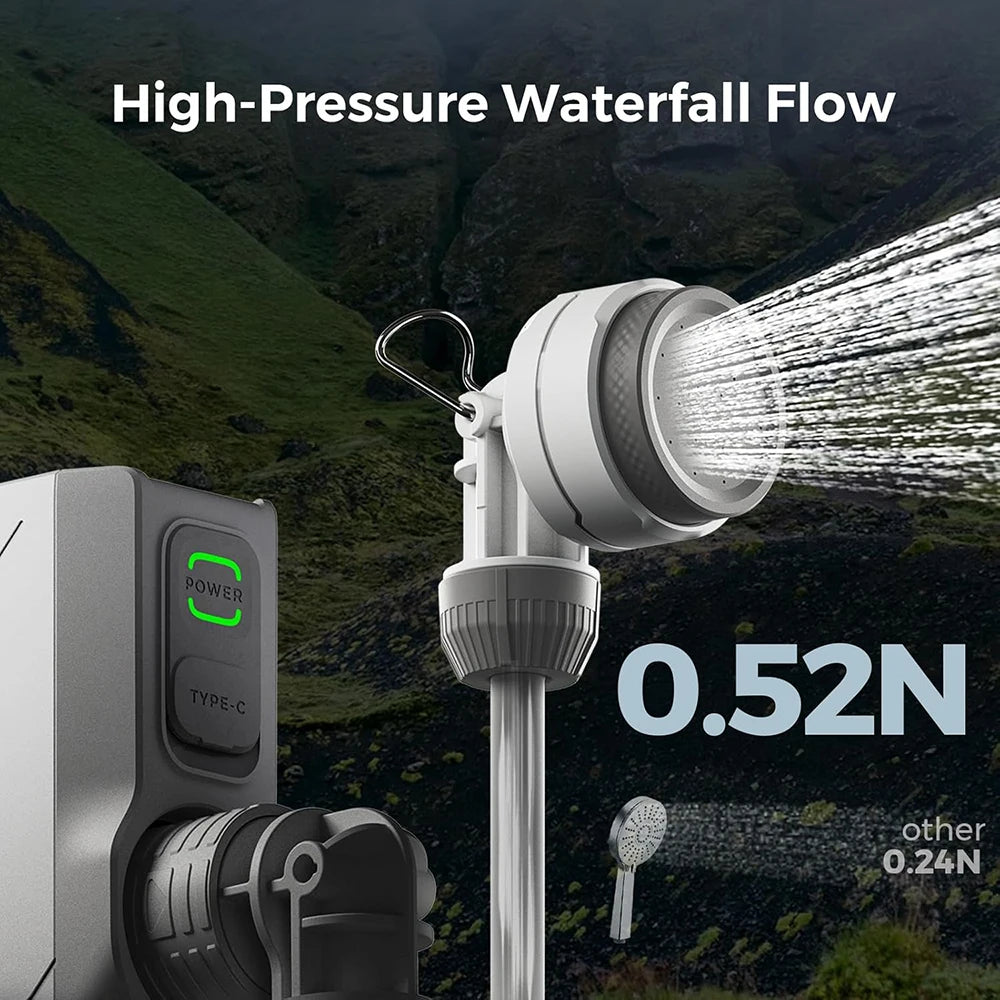 FLEXTAIL TINY SHOWER – Portabel Elektrisk Campingdusch, IPX7, 2500mAh, USB-C, 2 Lägen