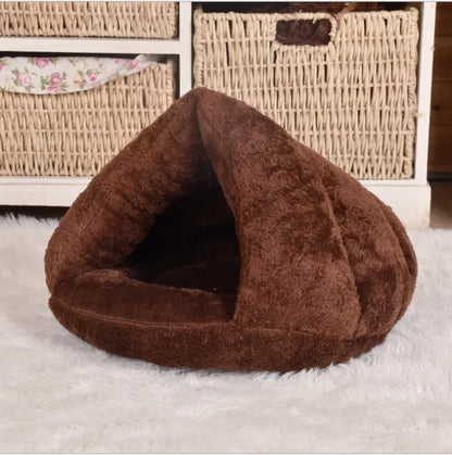 Mjuk Husdjursbädd i Plysch – Varm Grotta för Katt & Liten Hund, 40×40×30 cm