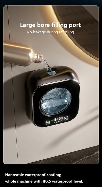 Wall Mounted Automatic Soap Dispenser with Large Capacity Non-contact Rechargeable Sensor Kitchen with LED Intelligence Cleaning