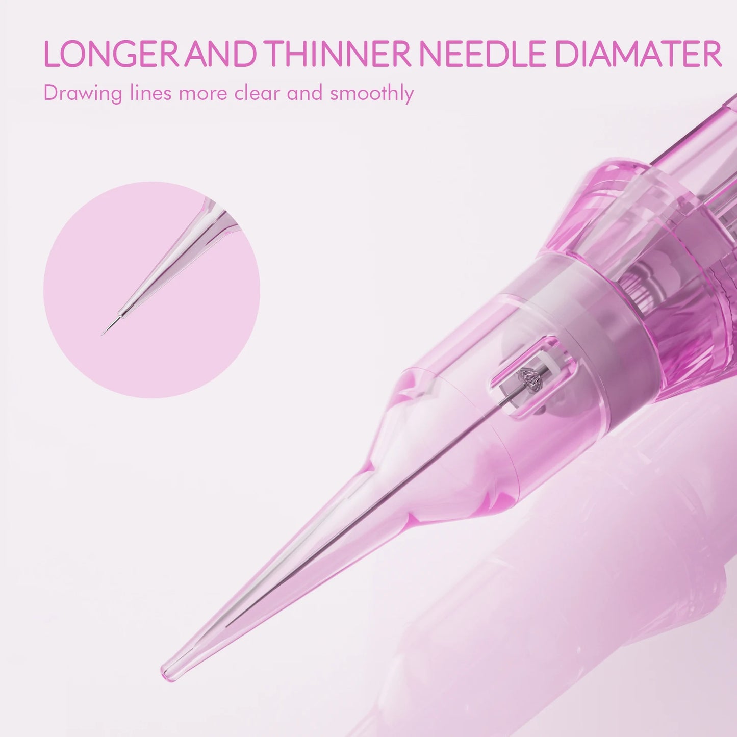 Biomaser PMU Tattoo Cartridge Needle 10pcs Sterilized RL Tattoo Needle for Eyebrow Eyeline Lips Makeup Tattoo Machine Supplies