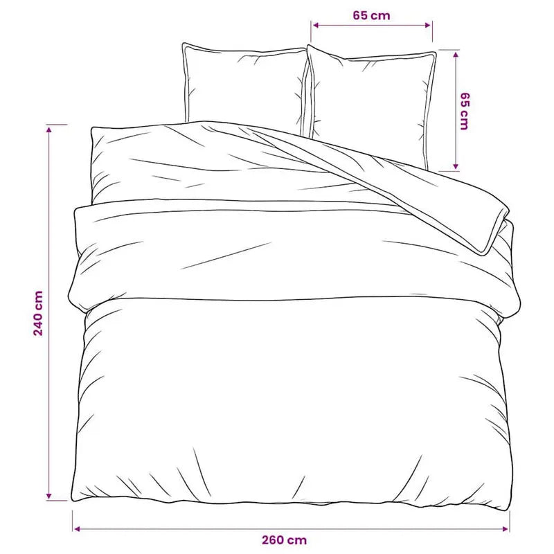 Grått påslakanset – angiven storlek 260 × 240 cm