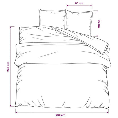 Grått påslakanset – angiven storlek 260 × 240 cm