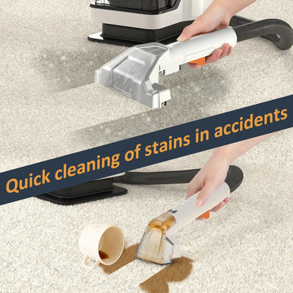 750W Handheld Carpet Cleaner, 15KPa Powerful Portable Deep Cleaner for Sofa, Car Seat, Pet Hair Removal