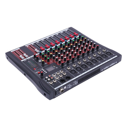7/8-Channel Professioneller Mixer, Soundboard Konsole with Bluetooth USB PC Recording Input XLR Microphone Jack