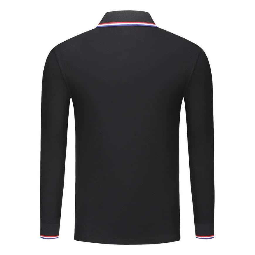 Långärmad Polo-shirt med Eget Tryck eller Logotyp – Unisex S–4XL (Asian)