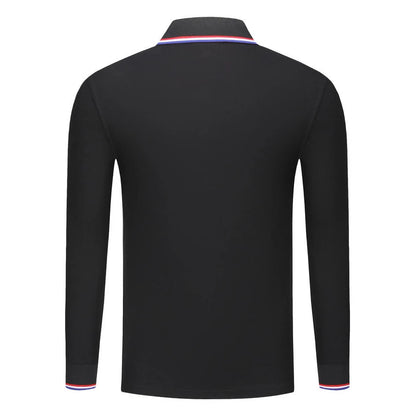 Långärmad Polo-shirt med Eget Tryck eller Logotyp – Unisex S–4XL (Asian)
