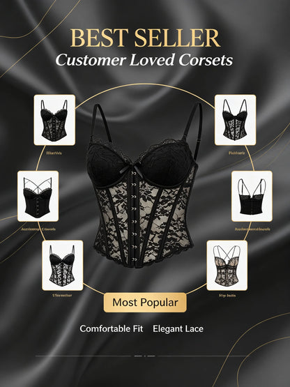 Sexy Women's Lace Fishbone Bandage Vest Black Slim Strapless Backless Female Corset 2026 Spring Summer Lady Beach Party Top New