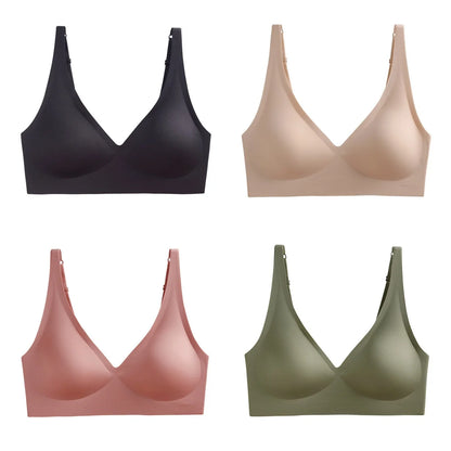 4Pcs/Set Seamless Bras For Women Wireless Brassiere Soft Padded Underwear Female Push Up Underwear Sexy Lingerie Intimates S-5XL