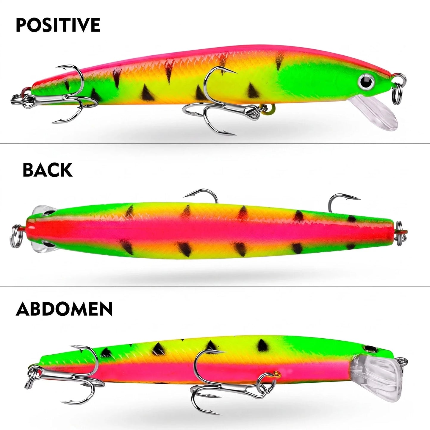20PCS Suspending Jerkbait Minnow Lures – Slow Sinking Hard Bait with Treble Hooks for Bass Musky Zander Freshwater Saltwater