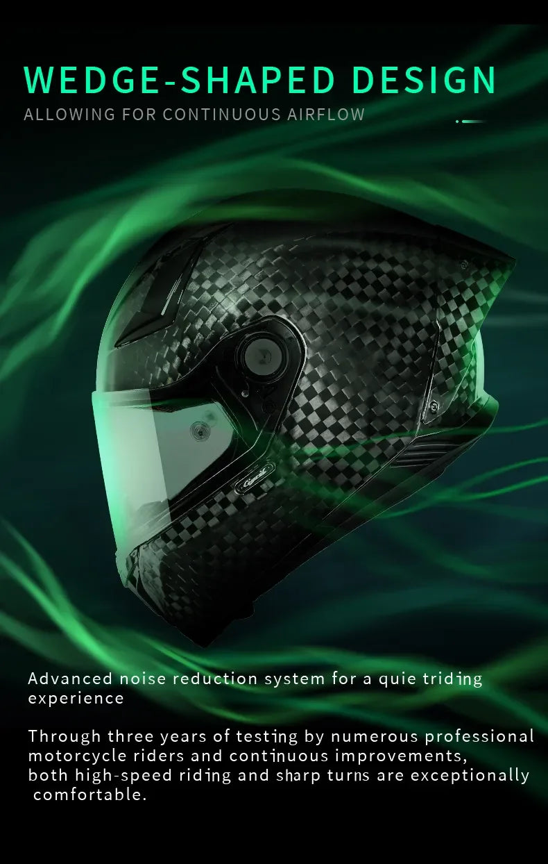 Motorcycle Carbon Fiber Full Face Street Bike Motorbike Helmets Lightweight Racing Helmet DOT ECE Approved CYRIL Casque Moto