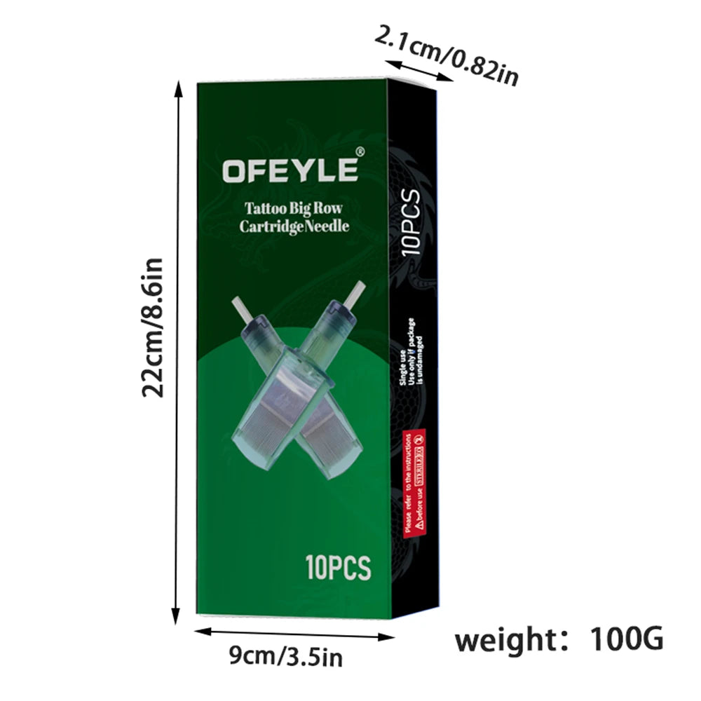 10 PCS Super Big Cartridge Needle Professional Tattoo Cartridge Tattoo Equipment Large Row Needle Tattoo