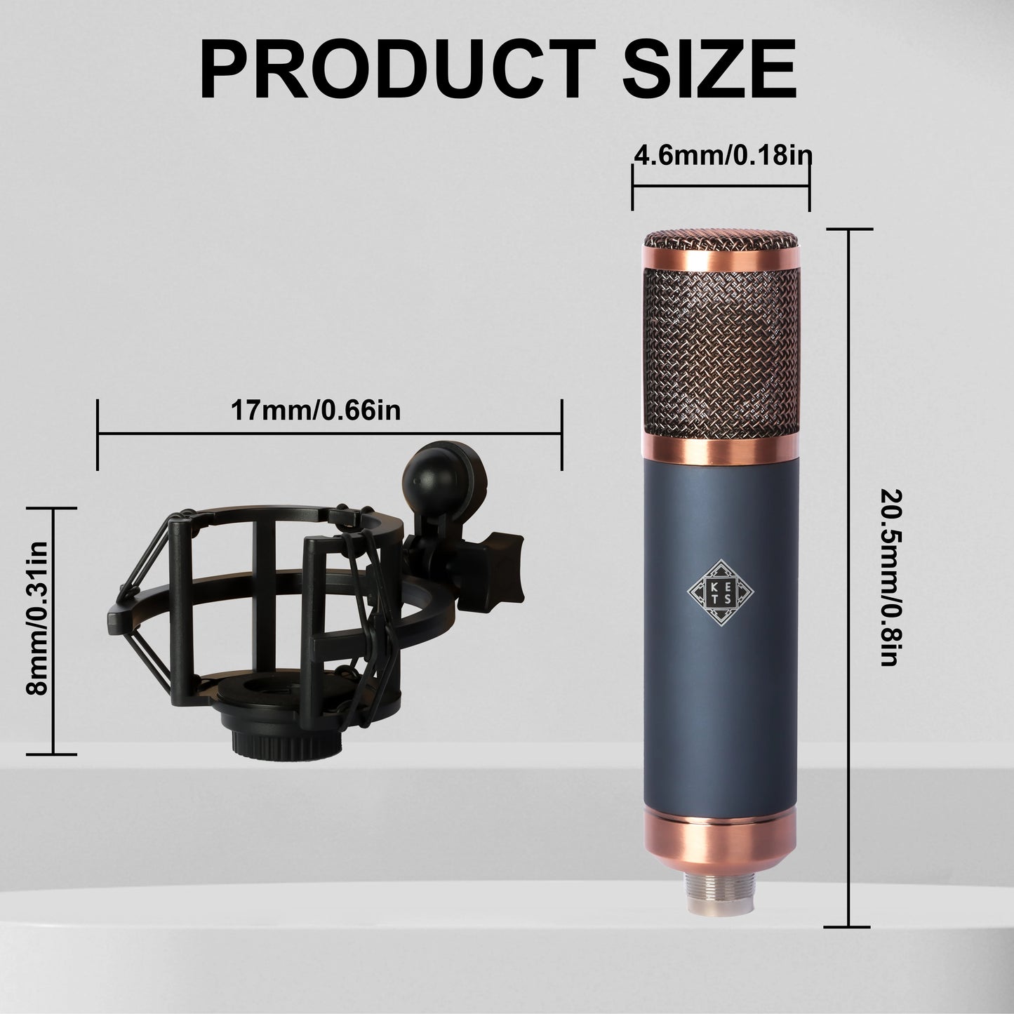TF39 Condenser Microphone 26mm / 34mm Large Diaphragm XLR Studio Recording Mic for Vocals Podcasting Streaming Home Studio
