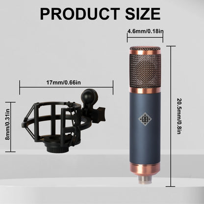 TF39 Condenser Microphone 26mm / 34mm Large Diaphragm XLR Studio Recording Mic for Vocals Podcasting Streaming Home Studio