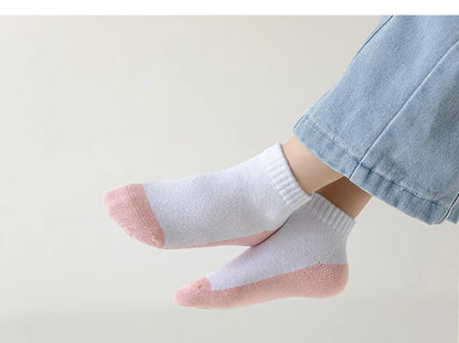 5 Pairs/Lot 2023 New Summer Children Socks Cotton Kids Fashion Black White Gray For 1-12 Years Teen Student Baby Girl Boy Socks