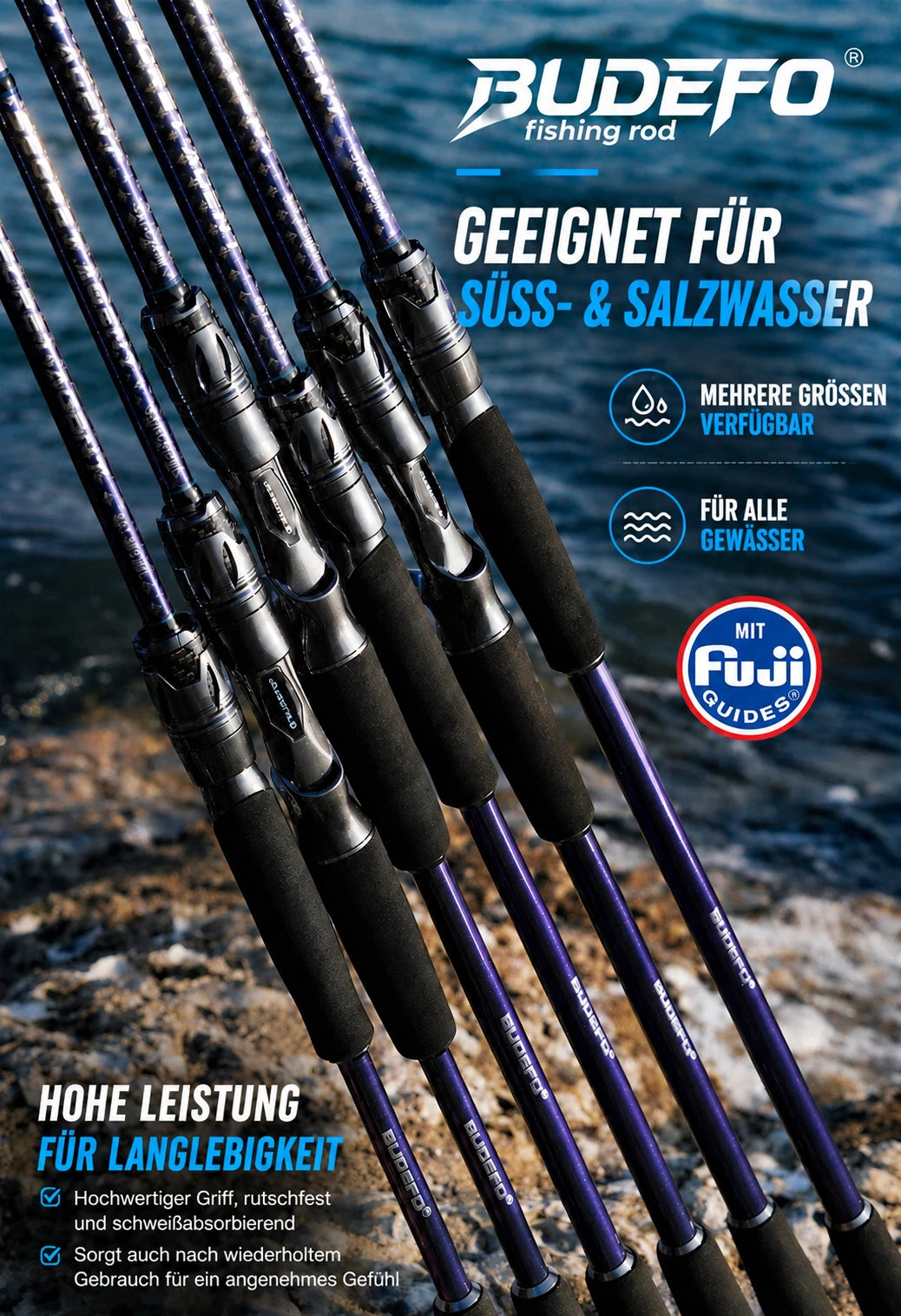 BUDEFO SECRET AGENT Lure Fishing Rod 1.8m 2.4m 3.0m  30T Carbon Spinning Baitcasting FUJI Guide Travel Lure Rod 2-70g L/ML/M/MH