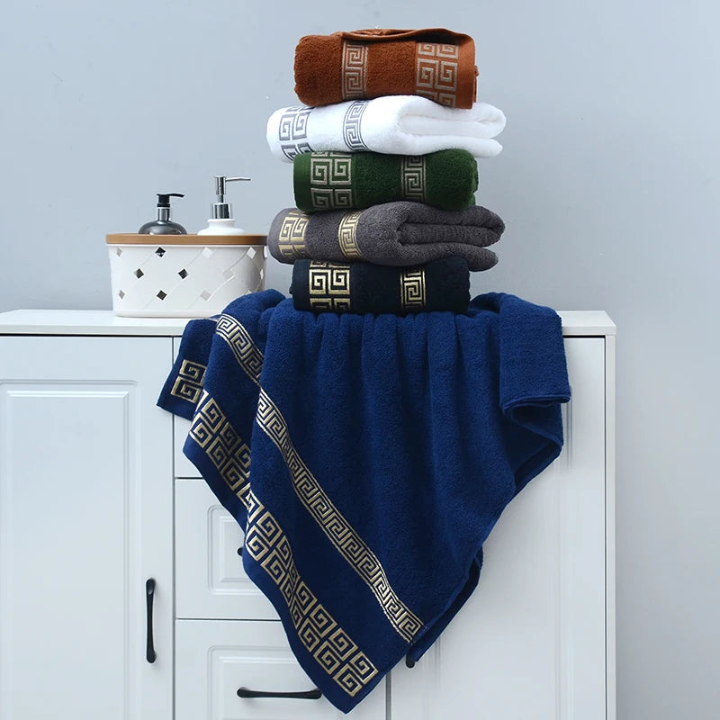 1/5/10pcs Black Cotton Towels Cover 34x74cm/70x140cm Embroidered Hotel Quality Bath Towel for Adults Christmas Gift Face Towels