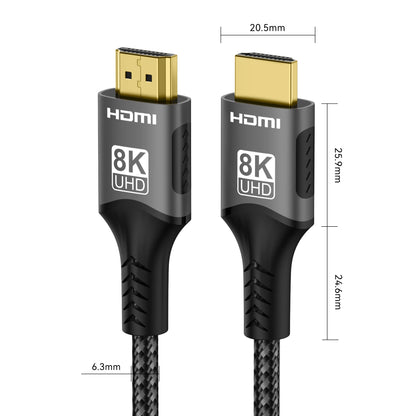 8K HDMI 2.1-kabel 8K@60Hz 48Gbps ARC HDCP Ultra High Speed HDR