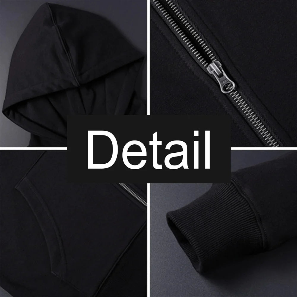 Suzuki Hayabusa Motorcykel Hoodie Herr – Dragkedja, Tryckt Logga, Vår & Höst