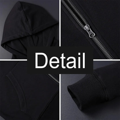 Suzuki Hayabusa Motorcykel Hoodie Herr – Dragkedja, Tryckt Logga, Vår & Höst