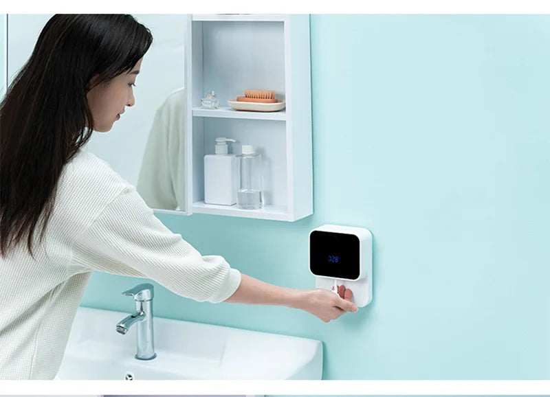 New Liquid Soap Dispensers Rechargeable Wall-mounted Three-Speed Adjustment Automatic Foam Dispenser Hand Sanitizer Machine