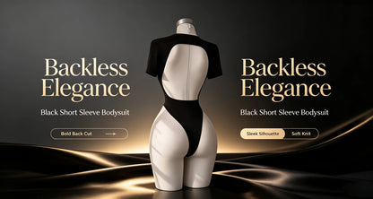 Women's High-Quality Backless Bodysuit Basic Solid Color Comfortable Fit Underwear