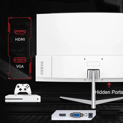 24 Inch Curved 100Hz Monitor Gaming MVA FHD 1080P Computer Display 3000R HDMI/VGA DCR Eye Protect VESA 100*100 2ms Response