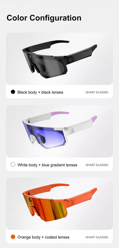 Mijia Smart Al Glasses For Cycling Recording Ai Translator Voice Assistant Wireless Remote Calling Video&photo Sports Sunglasses