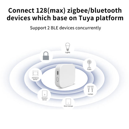 Lincukoo Tuya Zigbee/Bluetooth Gateway Smart Wireless Hub Gateway Connect 128 Zigbee Devices Multi-mode Gateway Home SmartLife